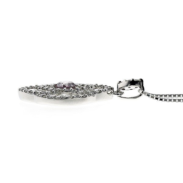 ピンクダイヤモンド ネックレス 0.252ct I2 FANCY INTENSE PURPLE PINK 
