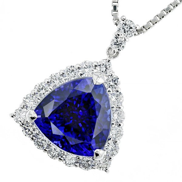 タンザナイト ネックレス 12.45ct トリリアントミックスカット