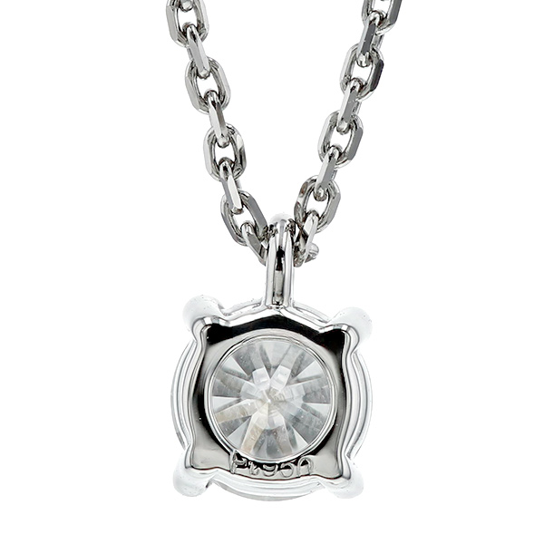 ダイヤモンド ネックレス 一粒 0.3ct D VVS1 EX H&C プラチナ Pt 鑑定 