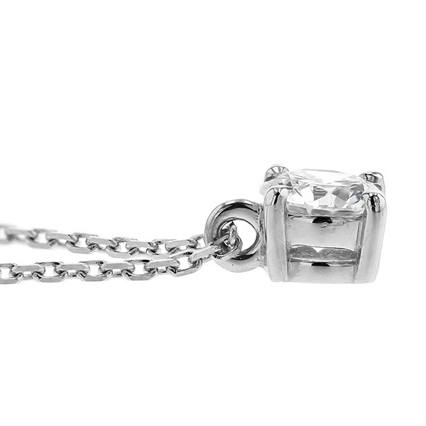 ダイヤモンド ネックレス 一粒 0.4ct D VS2 3EX H&C 4本爪 プラチナ Pt 鑑定書付 ダイヤモンドネックレス ダイヤネックレスの画像