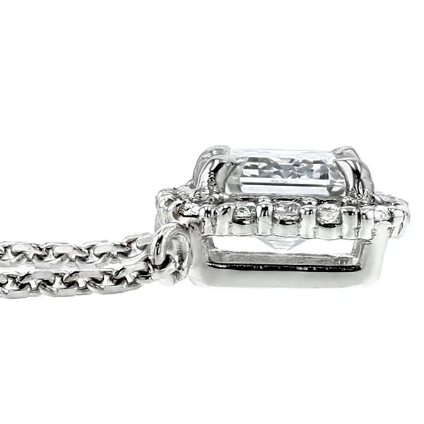 ダイヤモンド ネックレス 0.5ct D IF エメラルドカット プラチナ Pt 鑑定書付 ダイヤモンドネックレス ダイヤネックレス_2