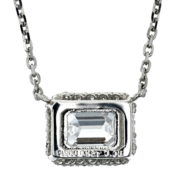 ダイヤモンド ネックレス 0.5ct D IF エメラルドカット プラチナ Pt 鑑定書付 ダイヤモンドネックレス ダイヤネックレス_3
