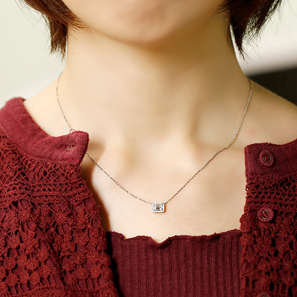 ダイヤモンド ネックレス 0.5ct D IF エメラルドカット プラチナ Pt 鑑定書付 ダイヤモンドネックレス ダイヤネックレス_4