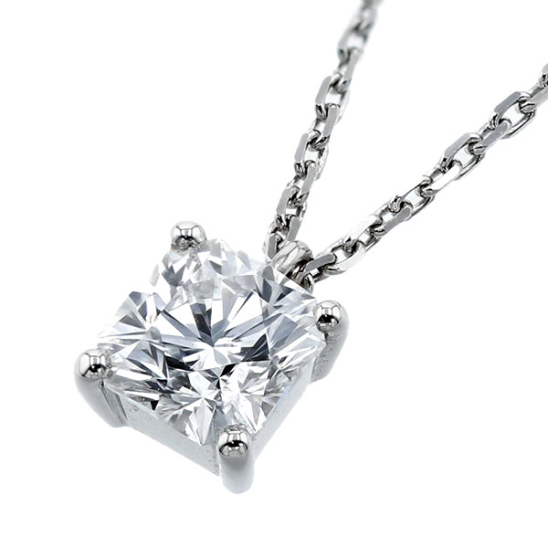 ダイヤモンド ネックレス 一粒 0.505ct D VVS2 フランダースカット 4本