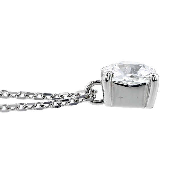ダイヤモンド ネックレス 一粒 0.505ct D VVS2 フランダースカット 4本