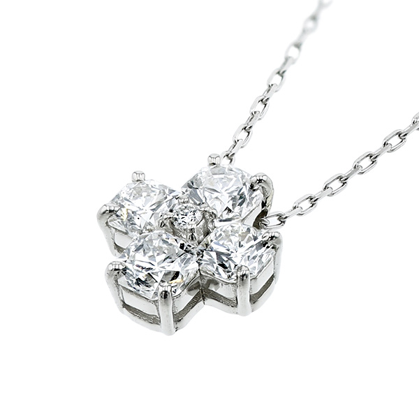 ダイヤモンド ネックレス 0.4ct(Total) E〜F I1 カットコーナードスクエアモディファイドブリリアントカット プラチナ Pt ソーティング付の画像