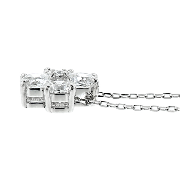 ダイヤモンド ネックレス 0.4ct(Total) E〜F I1 カットコーナードスクエアモディファイドブリリアントカット プラチナ Pt ソーティング付の画像