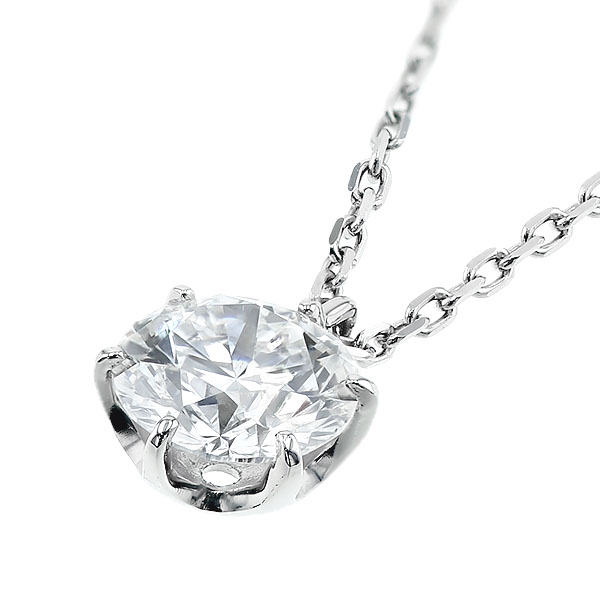 ダイヤモンド ネックレス 一粒 1ct D VS2 3EX H&C プラチナ Pt 鑑定