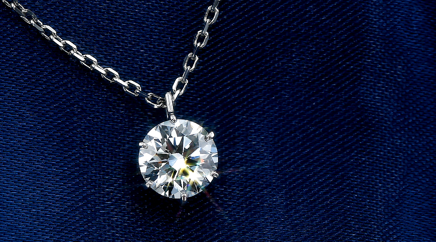 ダイヤモンド ネックレス 一粒 1ct D VS2 3EX H&C プラチナ Pt 鑑定