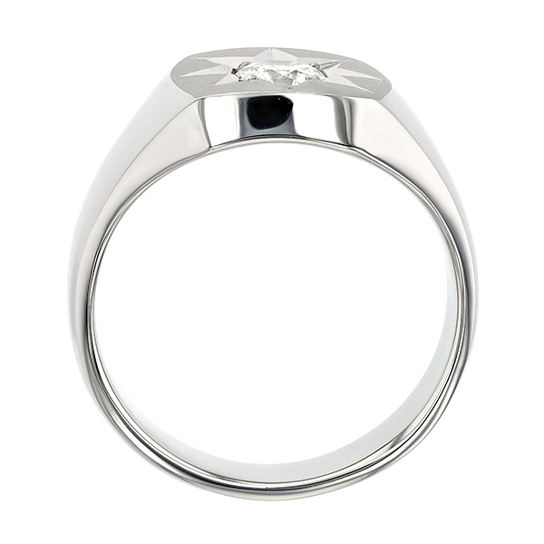 ダイヤモンド 印台 メンズリング 0.503ct M(FAINT BROWN) VS1 GOOD  