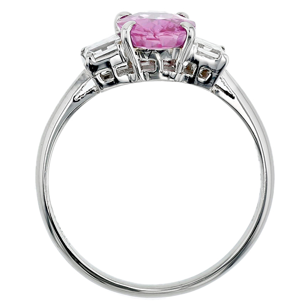 ピンクサファイア リング 1.4ct / 脇石ダイヤモンド0.55ct(Total