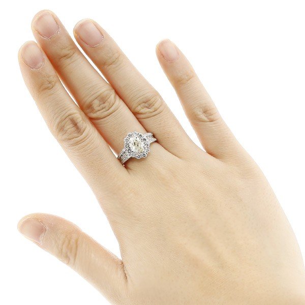 ダイヤモンド リング 1.084ct VVS1 LIGHT YELLOW プラチナ Pt 鑑定書付