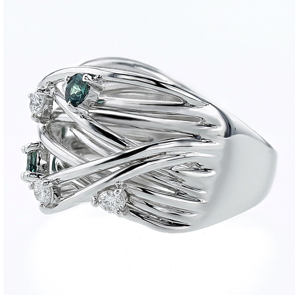 アレキサンドライト ＆ ダイヤモンド リング A0.45ct(Total) D0