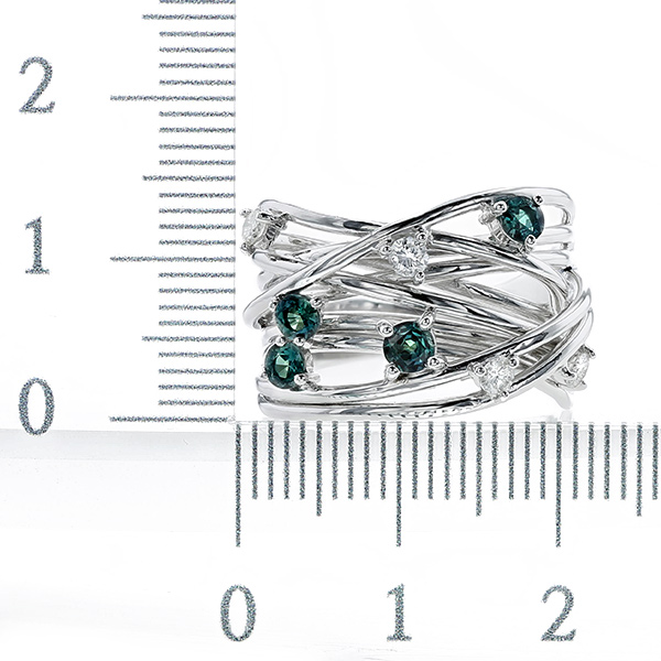 アレキサンドライト ＆ ダイヤモンド リング A0.45ct(Total) D0