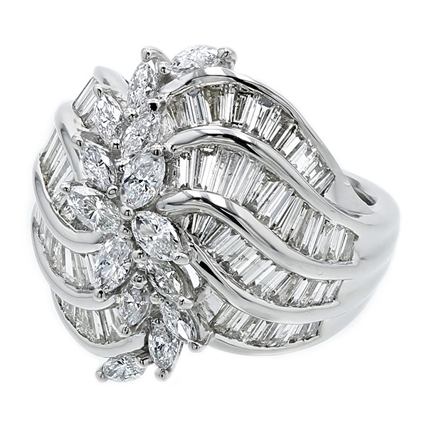 ダイヤモンド リング 3.00ct(total) SIクラス G〜I/D〜Fカラークラス 