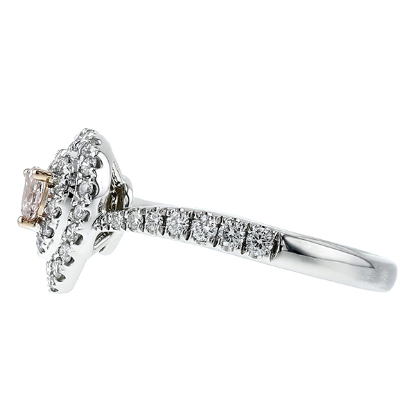 ダイヤモンド リング 0.083ct FANCY PURPLISH PINK SI1 プラチナ Pt