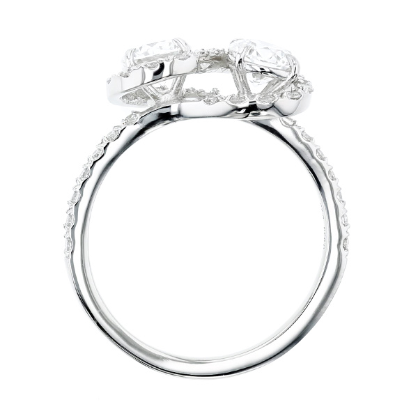 ダイヤモンド リング 0.423ct/0.416c VVS1 D 3EX H&C プラチナ Pt 鑑定 
