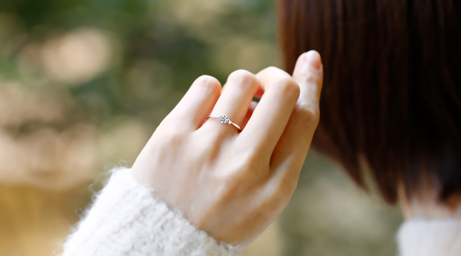 ダイヤモンド リング 0.2ct D VVS1 3EX H&C プラチナ Pt 鑑定書付の画像