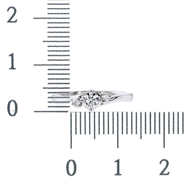 ダイヤモンド リング 0.2ct D VS1 3EX H&C プラチナ Pt 鑑定書付の画像