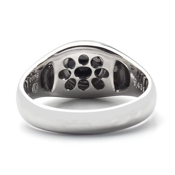 ブラックダイヤモンド メンズリング 1.0〜1.1ct ローズカット