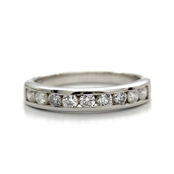ダイヤモンド ハーフエタニティ リング 0.5ct(Total) F〜Hカラークラス VS〜SIクラス VERY GOOD〜GOODカットクラス プラチナ Pt 保証書付の画像