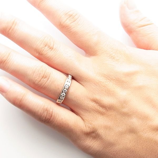 ダイヤモンド ハーフエタニティ リング 0.5ct(Total) F〜Hカラークラス VS〜SIクラス VERY GOOD〜GOODカットクラス プラチナ Pt 保証書付の画像
