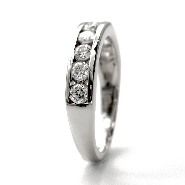 ハーフ エタニティリング ダイヤ 0.3ct プラチナ Pt 指輪 リング