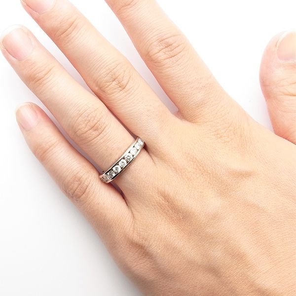 ダイヤモンド ハーフエタニティ リング 0.8ct(Total) F〜Hカラー