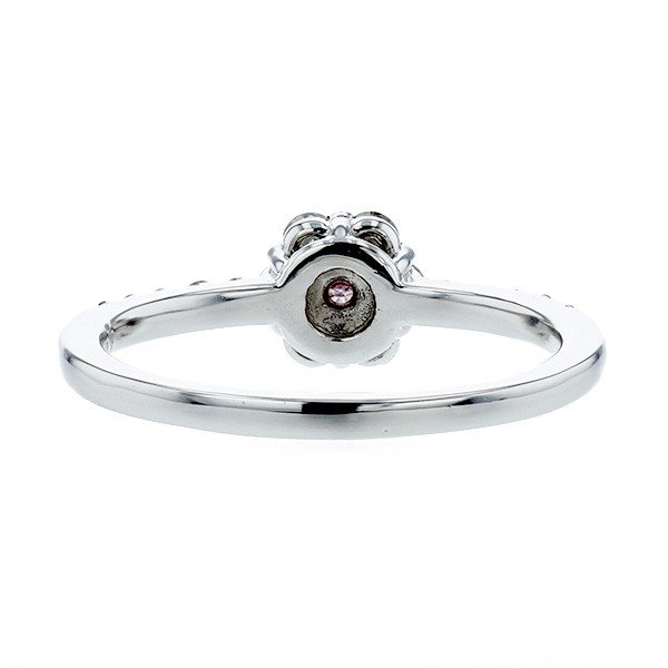 ピンクダイヤモンド リング 0.04ct I1 FANCY PINK 脇石0.60ct プラチナ