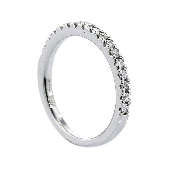 ダイヤモンド ハーフエタニティリング 0.3ct(Total) F〜H VVS〜VS EX〜VERY GOODクラス プラチナ Pt 保証書付の画像