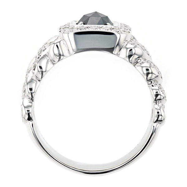プラチナ ブラックダイヤモンド0.50ct ！ 新品ブラックダイヤモンド ローズカット0.50ct〜・プラチナ・AAA