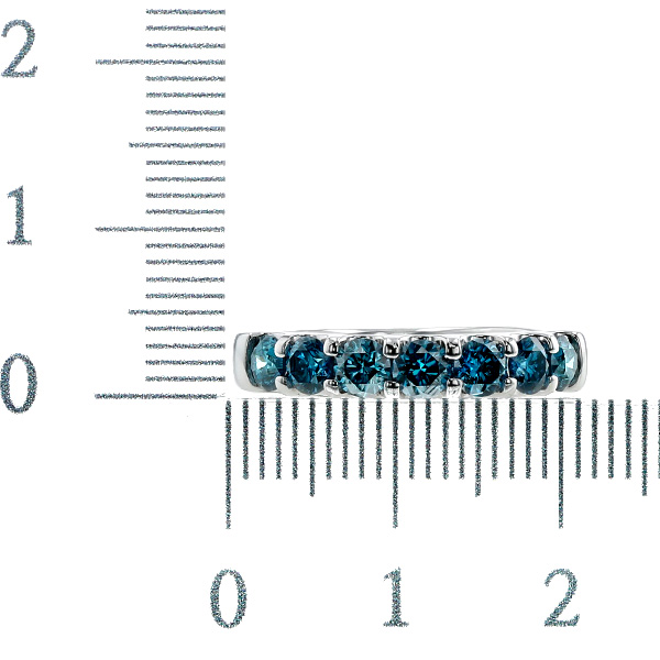 ブルーダイヤモンド ハーフエタニティ リング 1.2ct〜(Total) VS2〜SI2