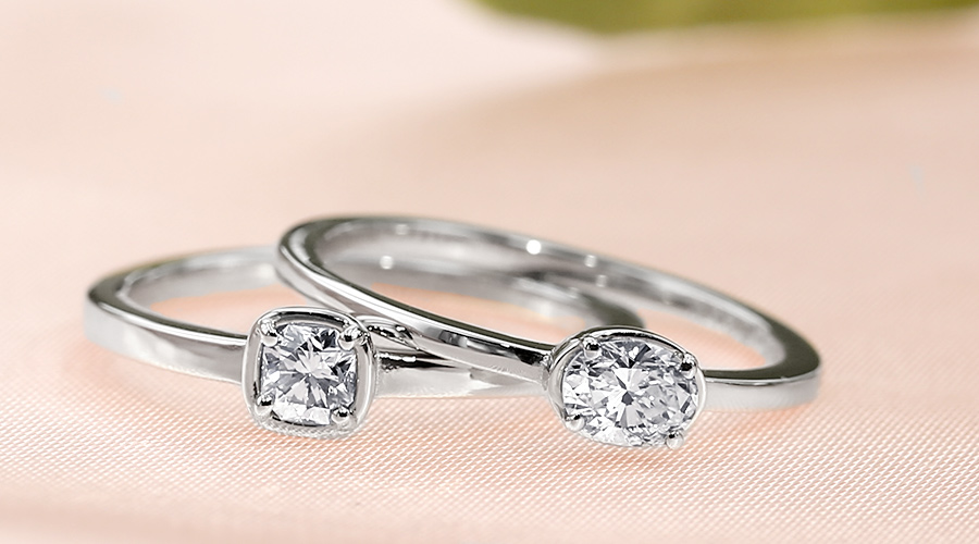 ダイヤモンド リング 0.1〜0.5ct D〜H VVS2〜SI2 プラチナ Pt ソーティング付の画像