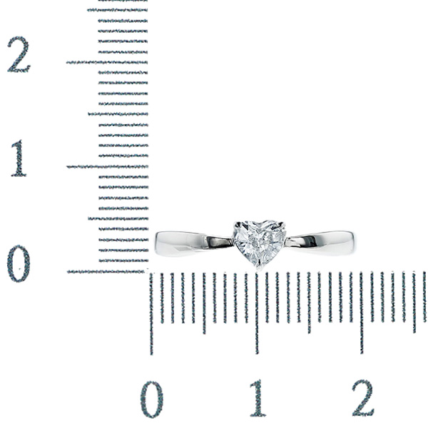 ダイヤモンド リング 0.3ct〜 F VS2〜SI2 ハート ブリリアント カット プラチナ Pt ソーティング付の画像