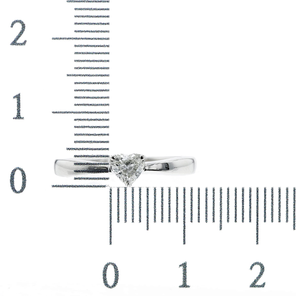 ダイヤモンド リング 0.280ct K SI2 ハート ブリリアント カット プラチナ Pt ソーティング付の画像