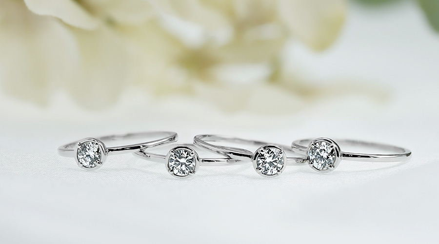 ダイヤモンド リング 0.2ct D〜G VVS1〜SI2 3EX H&C プラチナ Pt 鑑定