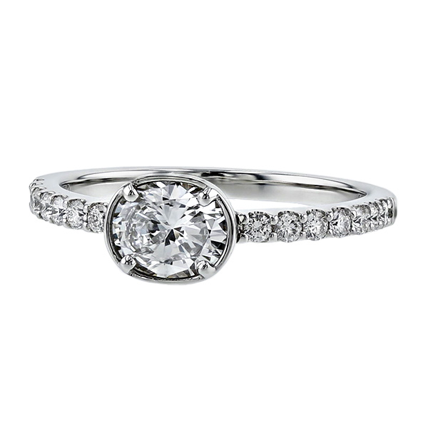 ダイヤモンド リング 0.6ct D VVS2 オーバルブリリアントカット
