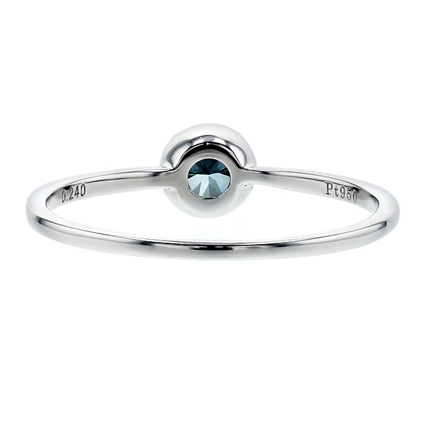 ダイヤモンド リング 0.2〜0.3ct FANCY DEEP GREEN BLUE VVS2〜SI2 プラチナ Pt ソーティング付の画像