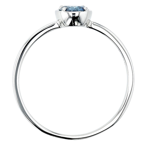 ダイヤモンド リング 0.2〜0.3ct FANCY DEEP GREEN BLUE VVS2〜SI2 プラチナ Pt ソーティング付の画像