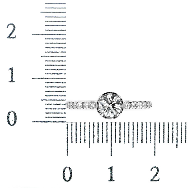 ダイヤモンド リング 0.5ct D SI1〜2 3EX H&C プラチナ Pt 鑑定書付