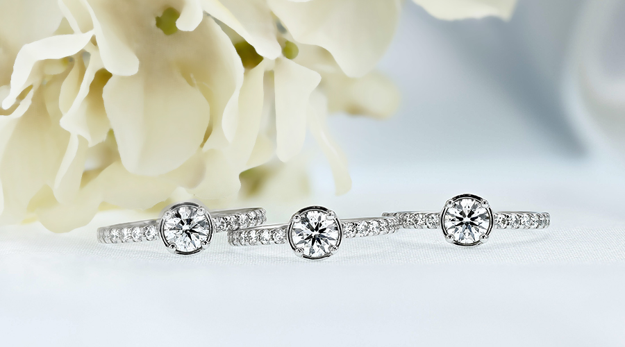 ダイヤモンド リング 0.5ct D SI1〜2 3EX H&C プラチナ Pt 鑑定書付