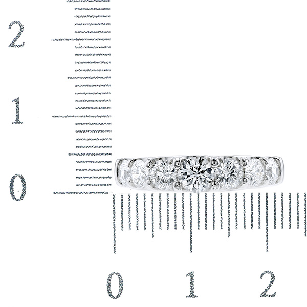 ダイヤモンド ハーフエタニティ リング 1.6ct(Total)/7石 D VS1 3EX 