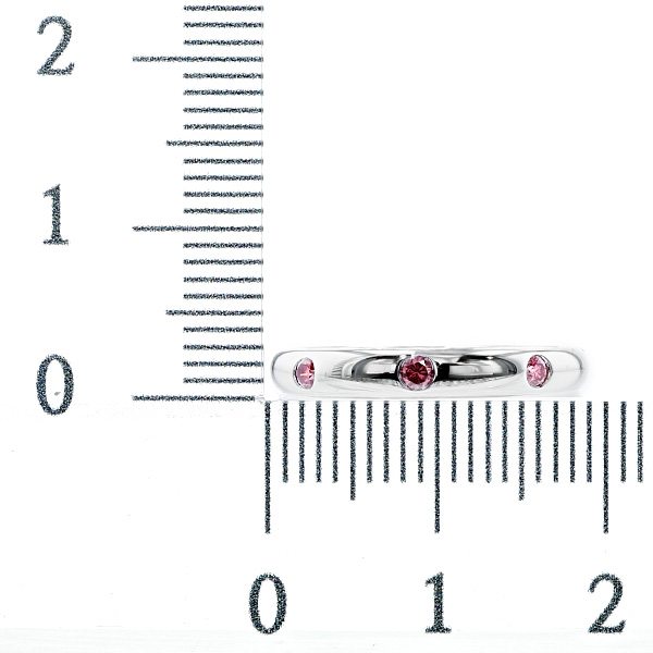 ピンクダイヤモンド リング 0.1ct(Total) FANCY VIVID PINK〜FANCY VIVID ORANGY PINK VS2〜SI2 プラチナ Pt ソーティング付の画像