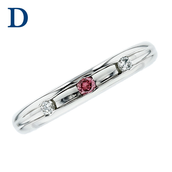ダイヤモンド リング 0.04〜0.05ct FANCY VIVID PINK/FANCY VIVID PURPLE PINK/FANCY INTENSE PINK VS2〜SI2 プラチナ Pt ソーティング付の画像