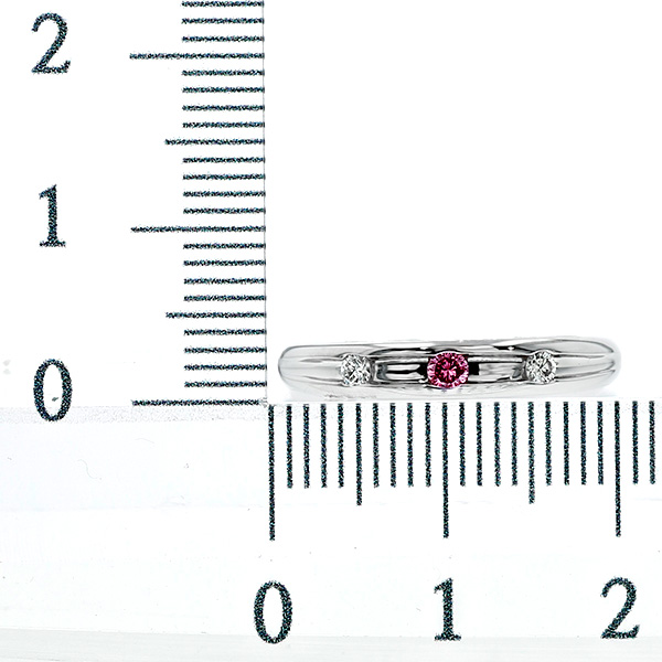 ダイヤモンド リング 0.04〜0.05ct FANCY VIVID PINK/FANCY VIVID PURPLE PINK/FANCY INTENSE PINK VS2〜SI2 プラチナ Pt ソーティング付の画像