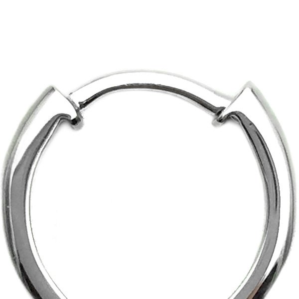 フープピアス 両耳用 中折れ式 直径12mm プラチナ Pt 保証書付 SSP