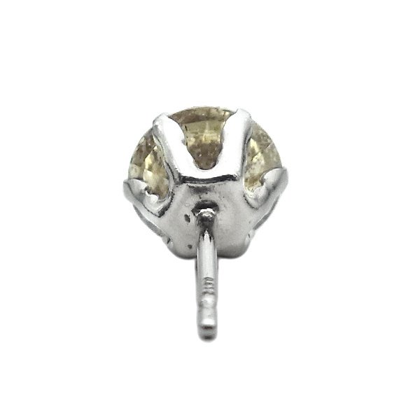 ダイヤモンド ピアス (片耳用) 0.5ct〜 VERY LIGHT BROWN〜LIGHT BROWN SI2〜I1 3EX H〜EX プラチナ Pt ソーティング付 ダイヤモンドピアス ダイヤピアスの画像