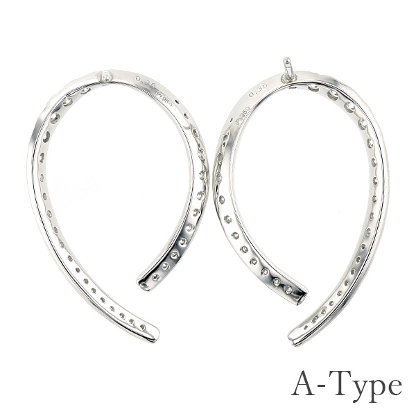 ダイヤモンド ピアス 0.70ct(Total) D〜Hクラス VS〜SIクラス EX〜GOODクラス プラチナ Pt 保証書付 ダイヤモンドピアス ダイヤピアス 一粒の画像