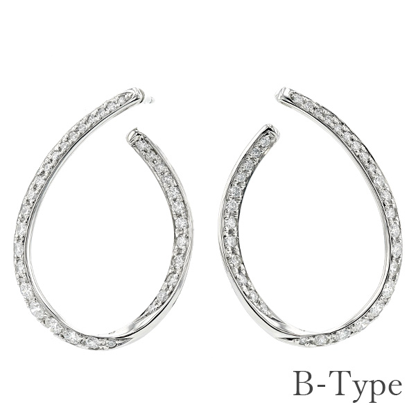 ダイヤモンド ピアス 0.70ct(Total) D〜Hクラス VS〜SIクラス EX〜GOODクラス プラチナ Pt 保証書付 ダイヤモンドピアス ダイヤピアス 一粒の画像