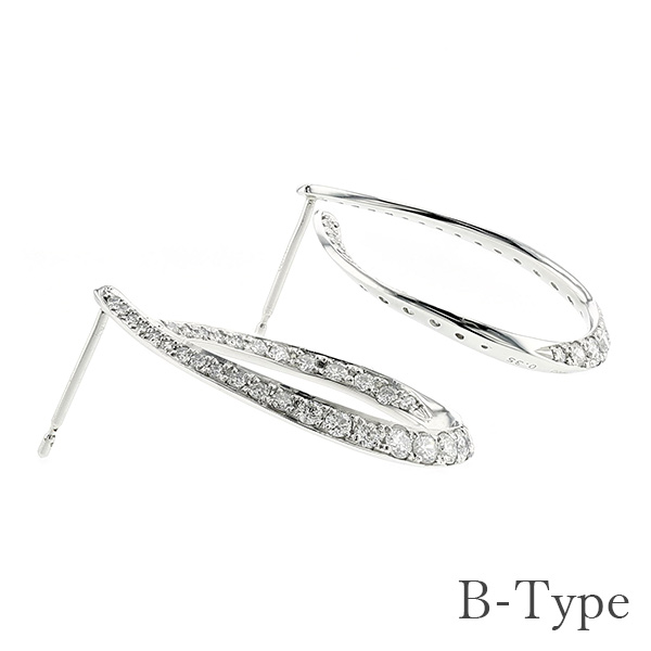 ダイヤモンド ピアス 0.70ct(Total) D〜Hクラス VS〜SIクラス EX〜GOODクラス プラチナ Pt 保証書付 ダイヤモンドピアス ダイヤピアス 一粒の画像